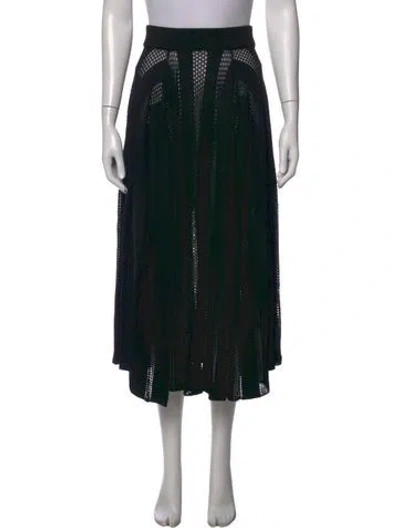 Pre-owned Diotima Wool Midi Length Skirt In Black