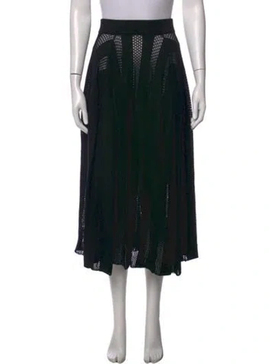 Pre-owned Diotima Wool Midi Length Skirt In Black