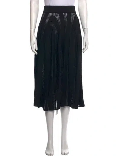 Pre-owned Diotima Wool Midi Length Skirt In Black