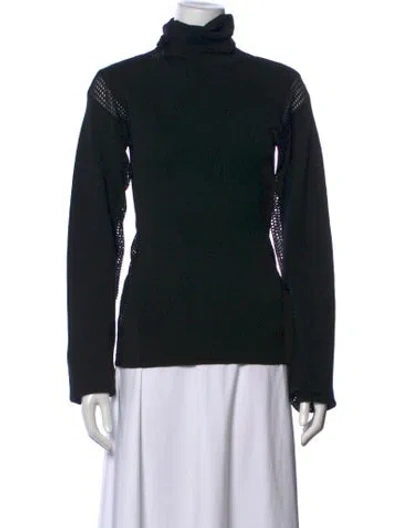 Pre-owned Diotima Wool Turtleneck Top In Black