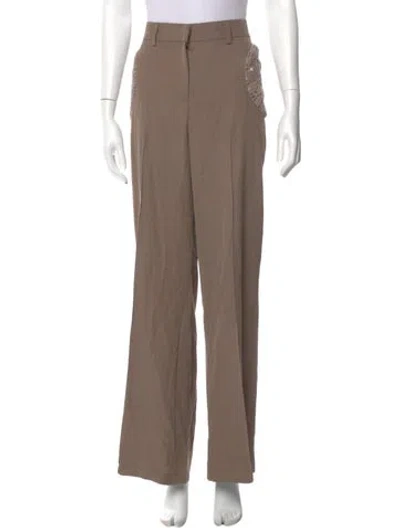 Pre-owned Diotima Wool Wide Leg Pants W/ Tags In Neutral