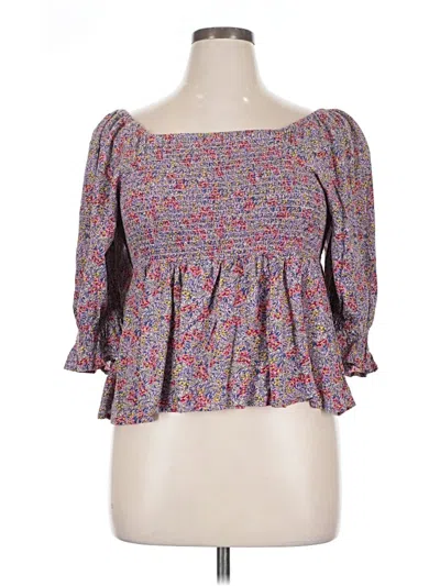 Pre-owned Dip 3/4 Sleeve Blouse In Pink