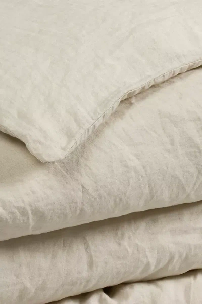 Dip & Doze Almond Washed Linen Duvet Cover