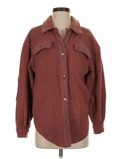 Pre-owned Dip Coat In Burgundy
