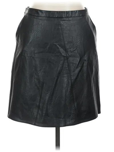 Pre-owned Dip Faux Leather Skirt In Black