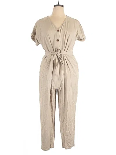 Pre-owned Dip Jumpsuit In Brown