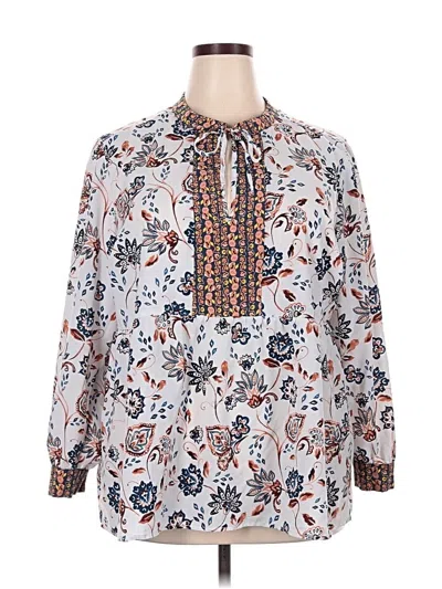 Pre-owned Dip Long Sleeve Blouse In White