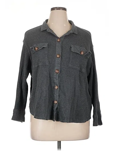 Pre-owned Dip Long Sleeve Button Down Shirt In Gray