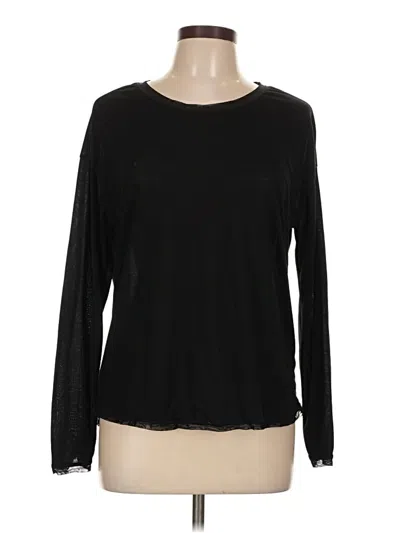 Pre-owned Dip Long Sleeve Top Black Crew Neck Tops