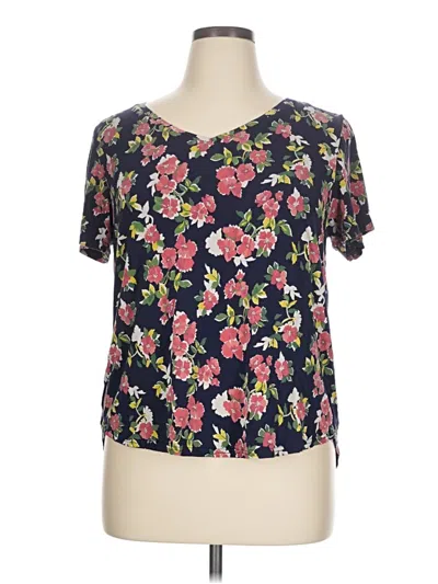 Pre-owned Dip Short Sleeve Blouse In Black