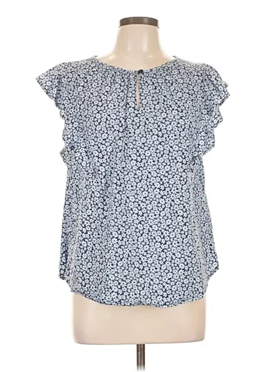 Pre-owned Dip Short Sleeve Blouse In Blue