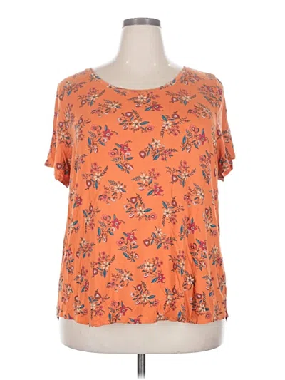 Pre-owned Dip Short Sleeve Blouse In Orange
