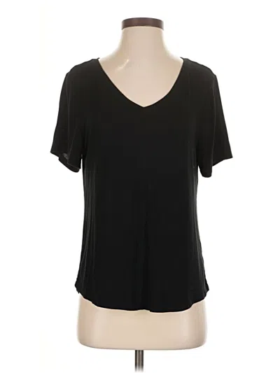 Pre-owned Dip Short Sleeve Top Black V Neck Tops