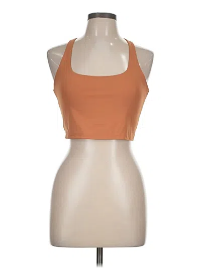Pre-owned Dip Tank Top Orange Halter Neckline Tops