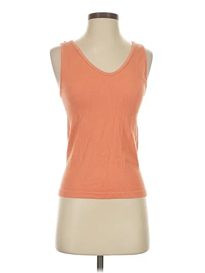 Pre-owned Dip Tank Top Orange Scoop Neck Tops