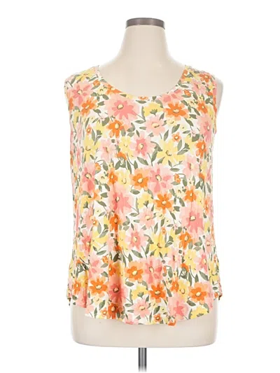 Pre-owned Dip Tank Top Yellow Sweetheart Neckline Tops