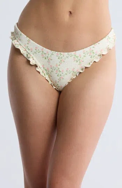 Dippin Daisys Alina Floral Bikini Bottoms In Pink