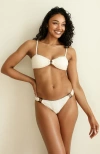 Dippin Daisys All My Love Bandeau Bikini Top In Cream