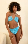 Dippin Daisys Amalfi String Tie Bandeau Bikini Top In Dippin Dot