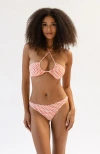 Dippin Daisys Amalfi String Tie Bandeau Bikini Top In Pink