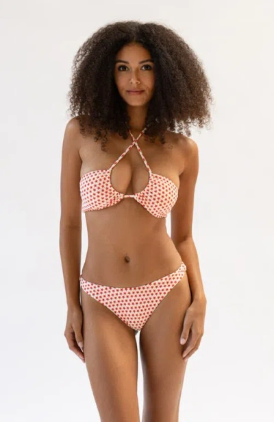 Dippin Daisys Amalfi String Tie Bandeau Bikini Top In Pink