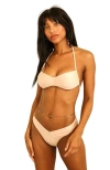 Dippin Daisys Angel Asymmetrical V-cut Bikini Bottom In Ballet Slipper