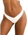 Dippin Daisys Angel Asymmetrical V-cut Bikini Bottom In White