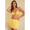 Dippin Daisys Annie Elastic Waist Mini Skirt In Sunblock