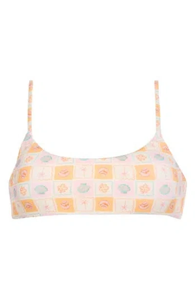 Dippin Daisys Ayla Scoop Neck Bikini Top In Multi
