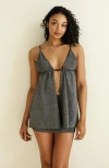 Dippin Daisys Backstage Tank Top In Sparkle Black
