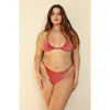 Dippin Daisys Bali Triangle Bikini Top In Flame
