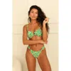 Dippin Daisys Basque Cheeky Bikini Bottom In Papaya Palms