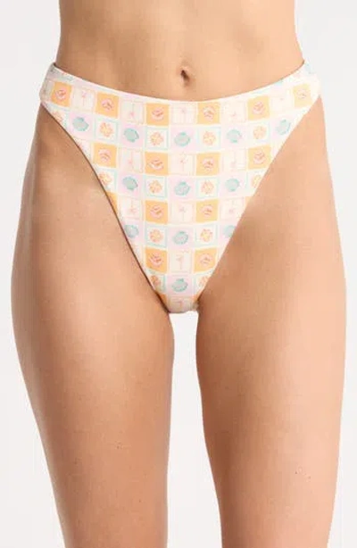 Dippin Daisys Besties High Waist Swim Briefs In Neutral