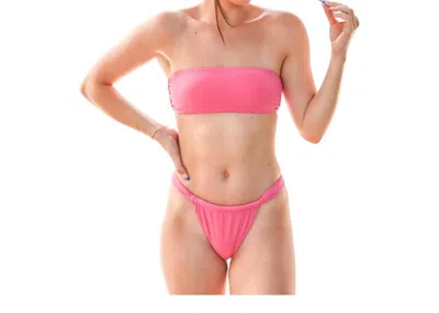 Dippin Daisys Bisou Bikini Bottom In Candy Pink Sparkle In Multi