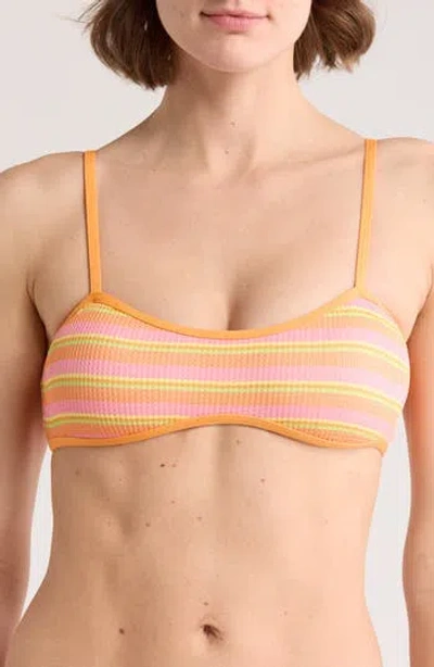 Dippin Daisys Blair Bikini Top In Horizontal Sorbet