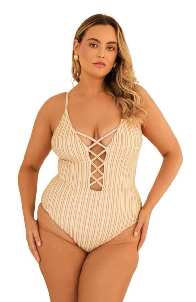 Dippin Daisys Bliss One Piece In Nostalgia Stripe