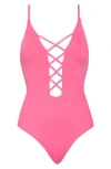 Dippin Daisys Bliss One-piece Swimsuit In Plastic Pink