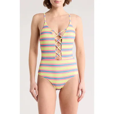Dippin Daisys Bliss One-piece Swimsuit In Y2k Stripe