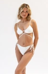 Dippin Daisys Blushing Cheeky Bikini Bottom In Gray