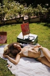 Dippin Daisys Bondi Cheeky Bikini Bottom In Printemps, Women's At Urban Outfitters In White