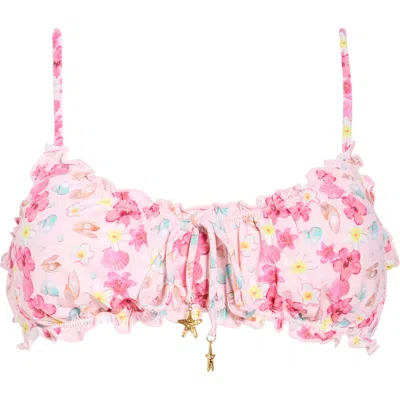 Dippin Daisys Bonita Ruffled Bikini Top In Multi