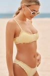 Dippin Daisys Bonita Ruffled Bikini Top In Yellow