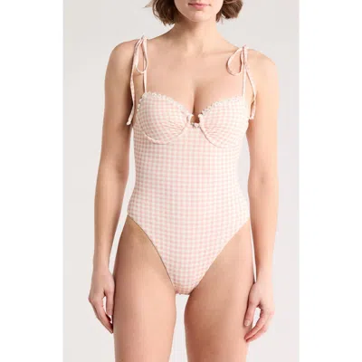 Dippin Daisys Bonjour One-piece Swimsuit In Petal Plaid