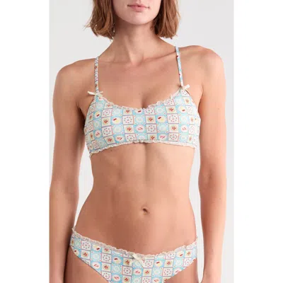 Dippin Daisys Bruno Scoop Neck Bikini Top In Gray