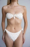 Dippin Daisys Bunny Knotted Bandeau Bikini Top In Shortcake