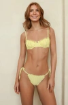 Dippin Daisys Butterfly Cheeky Bikini Bottom In Yellow