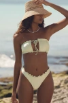 Dippin Daisys Byron Ruffled Bikini Bottoms In Green