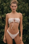 Dippin Daisys Byron Ruffled Bikini Bottoms In White