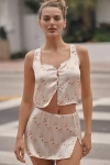Dippin Daisys Charmed Satin Mini Skirt In White