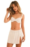 Dippin Daisys Charmed Slit Mini Skirt In White